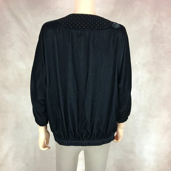 TAHARI Black Velvet Top NWT SMALL - Picture 13 of 14